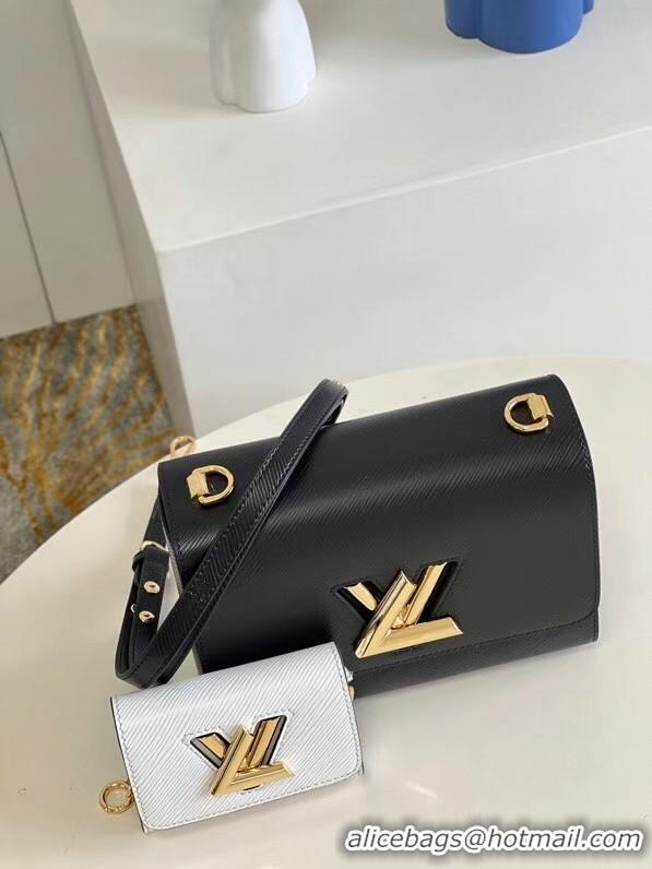 Sophisticated Louis Vuitton TWIST PM M59886 Black & white