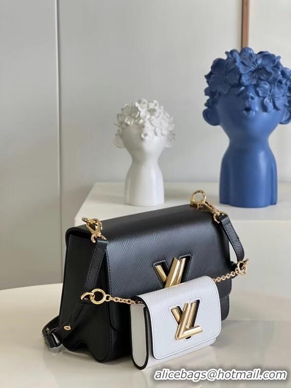 Sophisticated Louis Vuitton TWIST PM M59886 Black & white