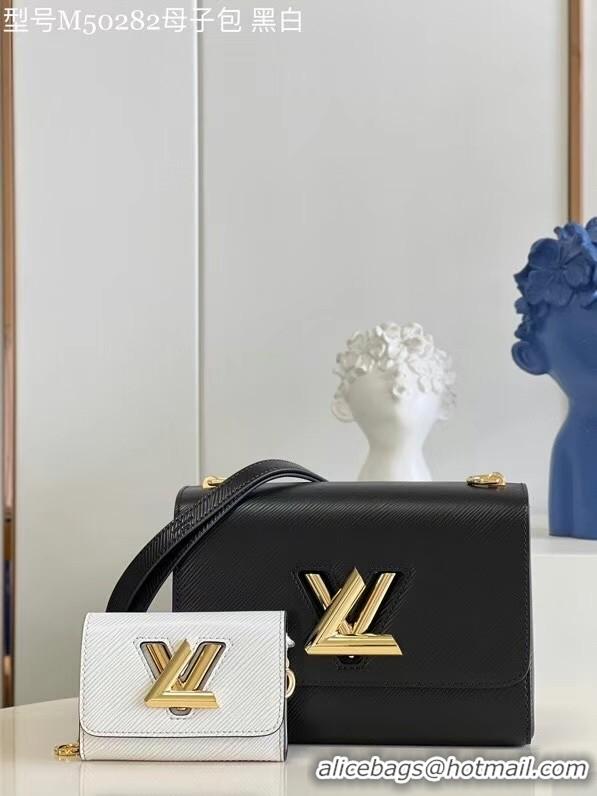 Sophisticated Louis Vuitton TWIST PM M59886 Black & white