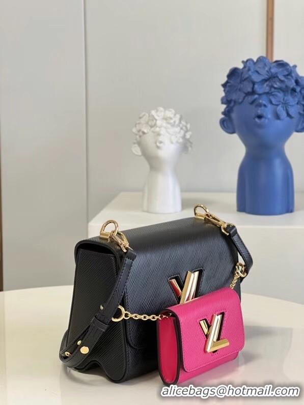 Duplicate Louis Vuitton TWIST PM M59886 Black / Fuchsia