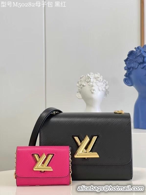 Duplicate Louis Vuitton TWIST PM M59886 Black / Fuchsia