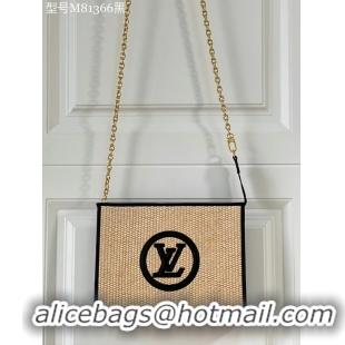 Top Design Louis Vuitton TOILETRY POUCH ON CHAIN M81366 black