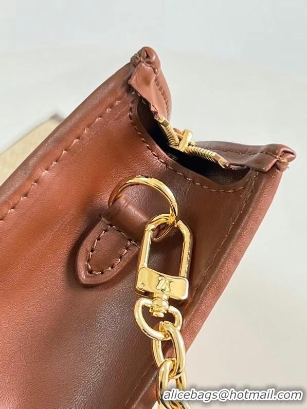 Buy New Cheap Louis Vuitton TOILETRY POUCH ON CHAIN M81366 Caramel Brown