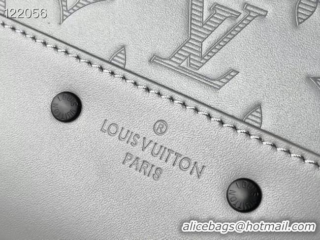 Luxury Discount Louis Vuitton Monogram Shadow calf leather BACKPACK M46105 gray