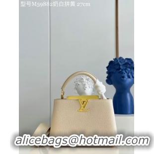 Sumptuous Louis Vuitton CAPUCINES BB M59882 Creme Beige