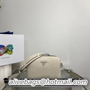 Fashion Prada Leather bag with shoulder strap 1BH082 White