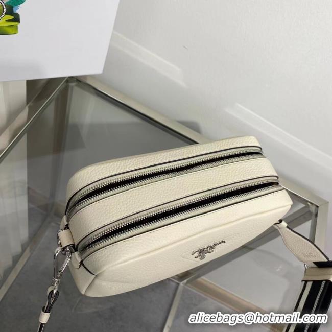 Fashion Prada Leather bag with shoulder strap 1BH082 White