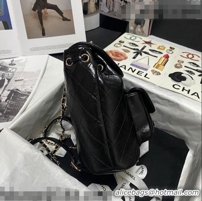 Promotional Chanel Grained Calfskin Drawstring Backpack C11327 Black 2021