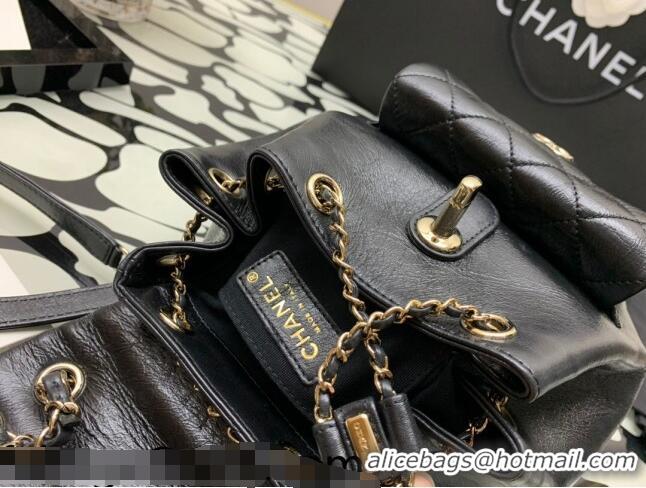 Super Quality Chanel Duma Calfskin Mini Backpack C12546 Black 2021