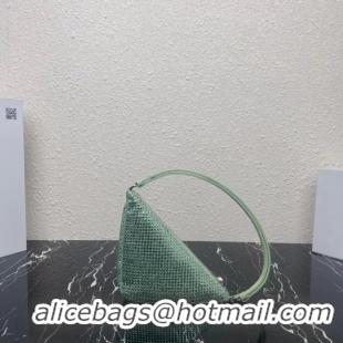 Expensive Prada crystal handbag 1VH243 green