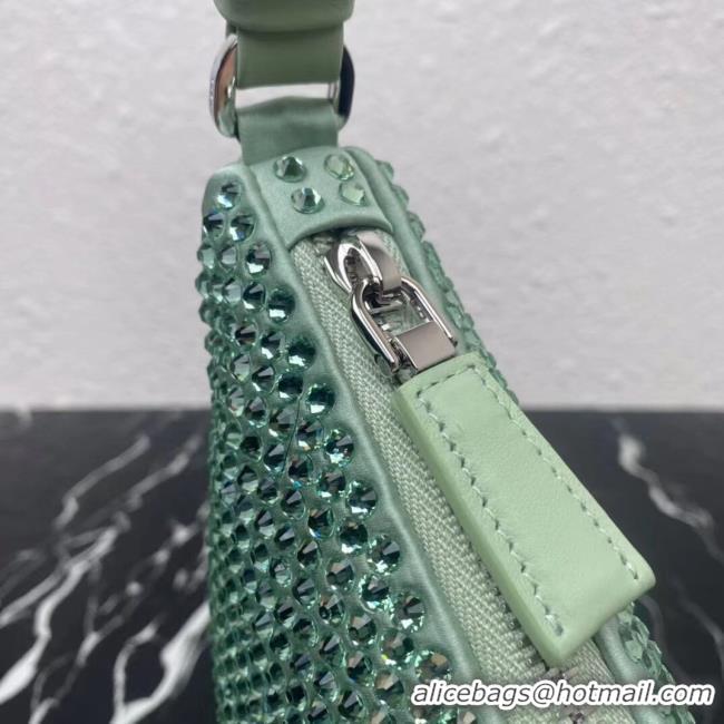 Expensive Prada crystal handbag 1VH243 green