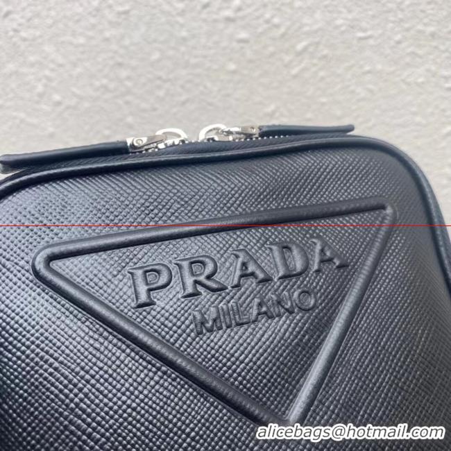 Good Looking Prada Leather bag with shoulder strap 2BQ354 black