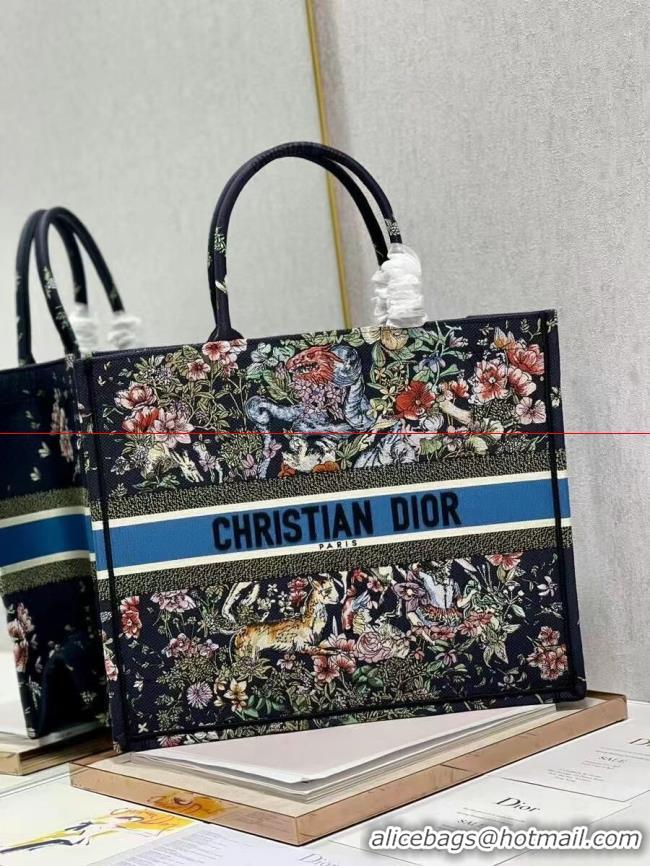 Duplicate DIOR BOOK TOTE Embroidery C1286-29 black