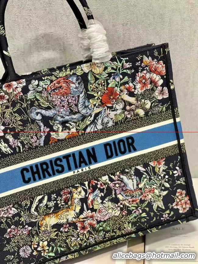 Duplicate DIOR BOOK TOTE Embroidery C1286-29 black