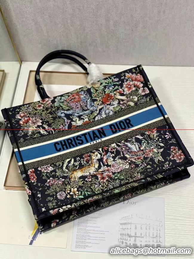 Duplicate DIOR BOOK TOTE Embroidery C1286-29 black