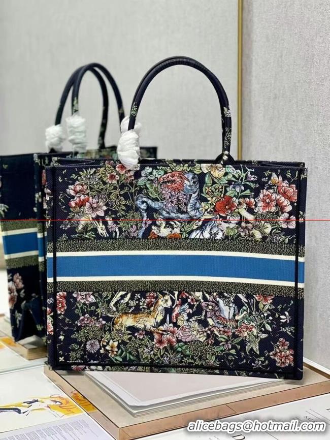 Duplicate DIOR BOOK TOTE Embroidery C1286-29 black