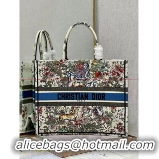 Super Quality DIOR BOOK TOTE Embroidery C1286-30 white