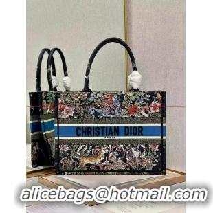 Sumptuous SMALL DIOR BOOK TOTE Embroidery C1287-29 black