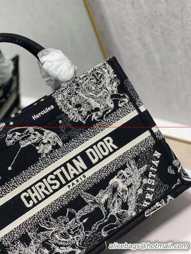 Duplicate SMALL DIOR BOOK TOTE Embroidery C1331-9 black