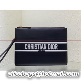 Top Grade Dior Calfskin Cluth Bag C9181 Black