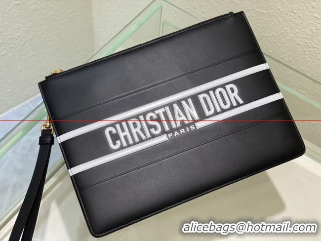 Top Grade Dior Calfskin Cluth Bag C9181 Black