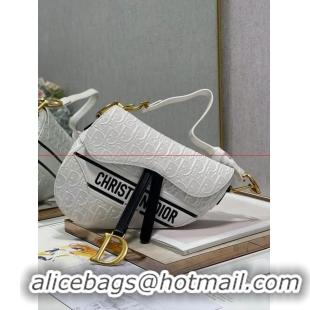 Best Grade Dior SADDLE-TAS VAN KALFSLEER C9406 white