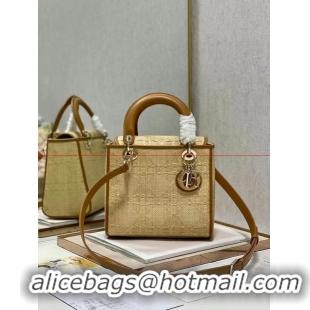  Cheap Price Dior MEDIUM LADY D-LITE BAG C9620 Apricot