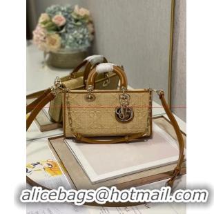 Crafted MEDIUM LADY DIOR BAG C9627 Apricot