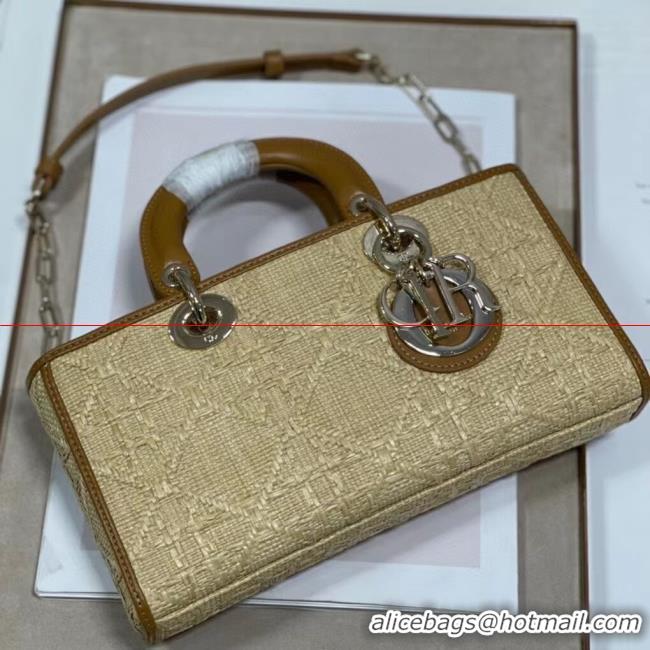 Crafted MEDIUM LADY DIOR BAG C9627 Apricot