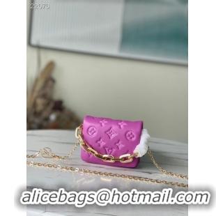 Fashion Louis vuitton WALLET ON STRAP BUBBLEGRAM M81125 Fuchsia