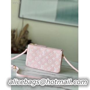 Discount Louis Vuitton DOUBLE ZIP POCHETTE M81429 Candy Pink