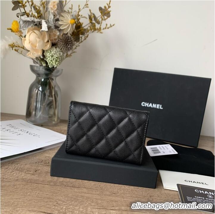 Original Cheap Chanel card holder Calfskin AP2735 black