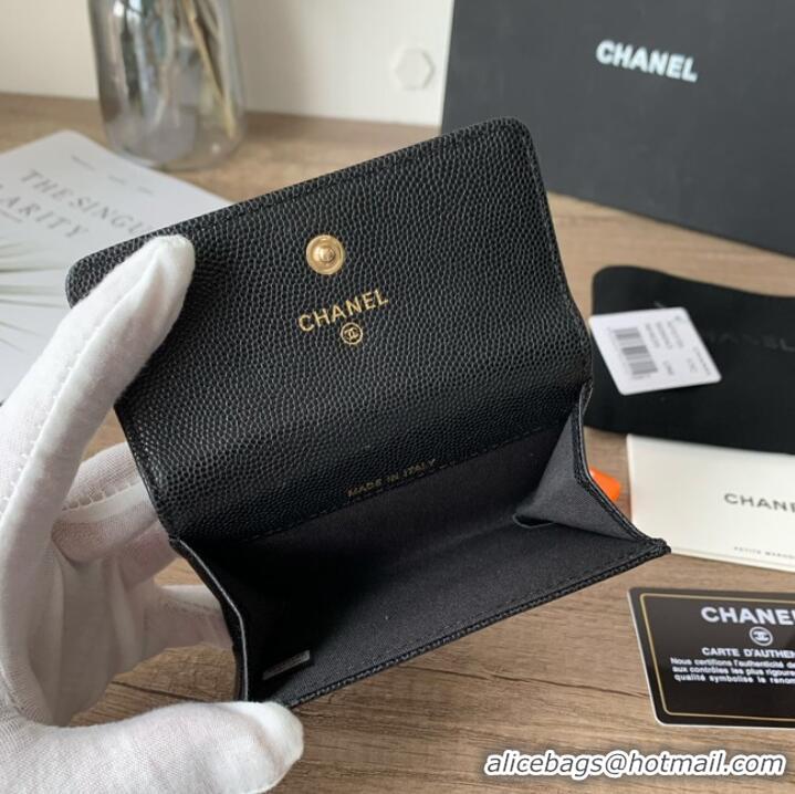 Original Cheap Chanel card holder Calfskin AP2735 black