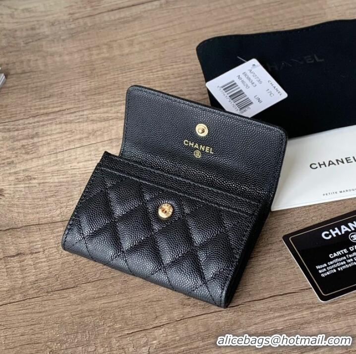 Original Cheap Chanel card holder Calfskin AP2735 black