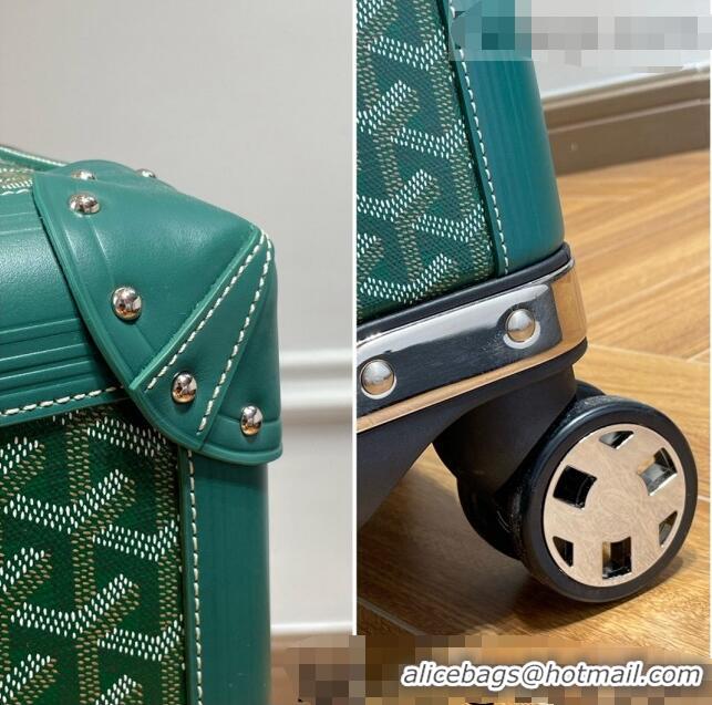 Good Product Goyard Bourget PM Trolley Case Wheeled Luggage 20inches GY1647 Green