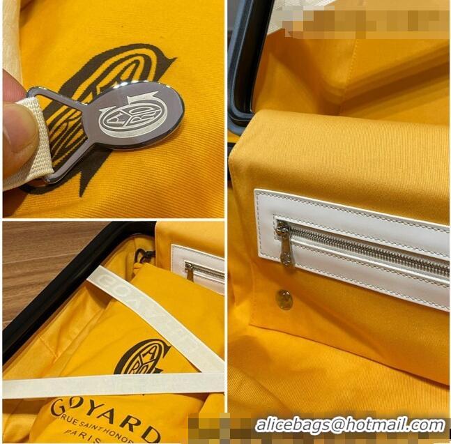 Top Grade Goyard Bourget PM Trolley Case Wheeled Luggage 20inches GY1647 Yellow