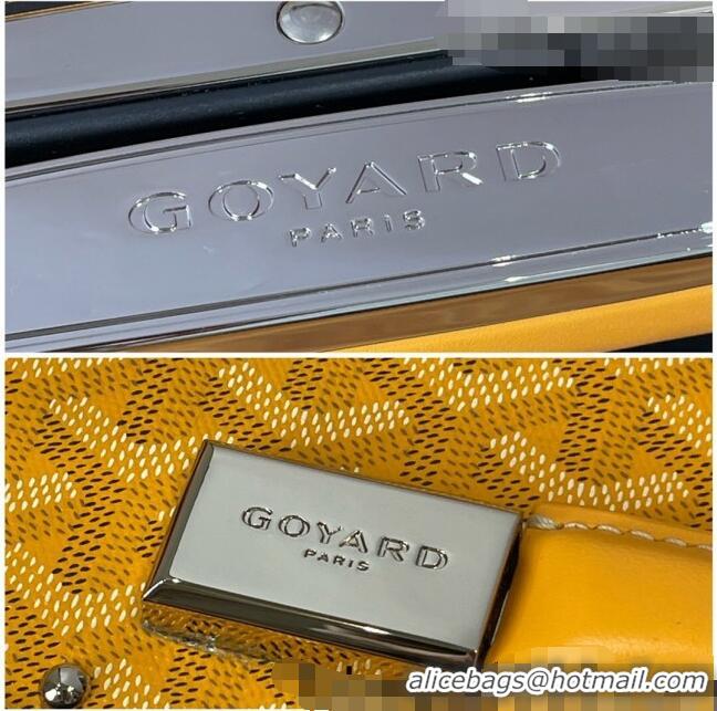 Top Grade Goyard Bourget PM Trolley Case Wheeled Luggage 20inches GY1647 Yellow