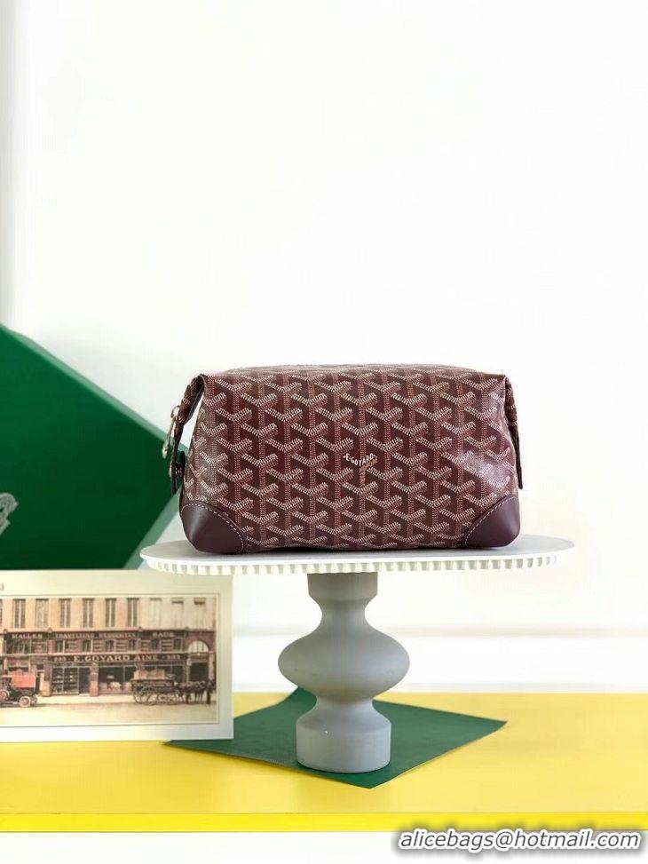 Famous Brand Goyard Boeing 25 Travel Toilet Bag G8741 Burgundy