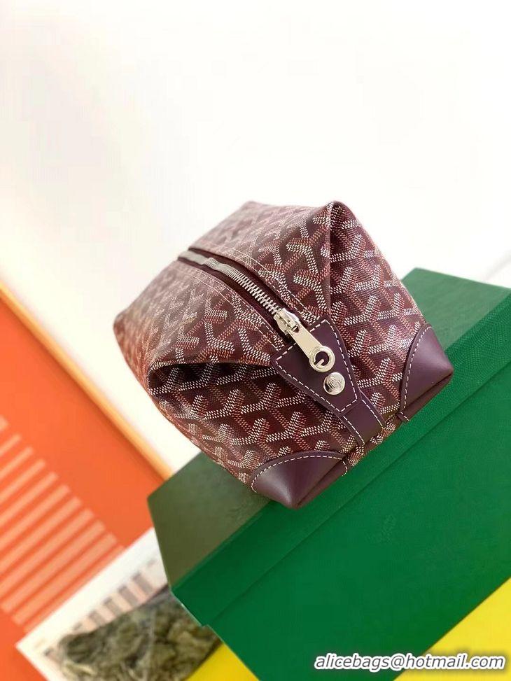 Famous Brand Goyard Boeing 25 Travel Toilet Bag G8741 Burgundy