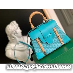 New Grade Goyard Original Saigon Tote Bag With Strap PM 8942 Turquoise Blue