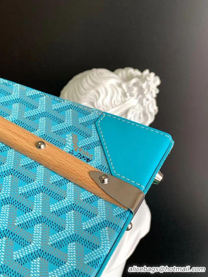 New Grade Goyard Original Saigon Tote Bag With Strap PM 8942 Turquoise Blue