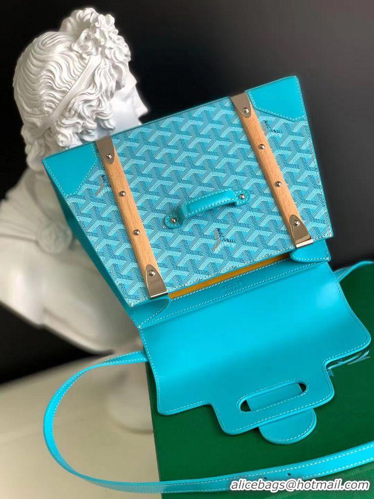 New Grade Goyard Original Saigon Tote Bag With Strap PM 8942 Turquoise Blue