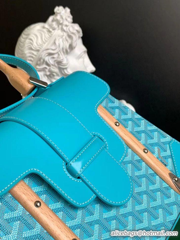 New Grade Goyard Original Saigon Tote Bag With Strap PM 8942 Turquoise Blue