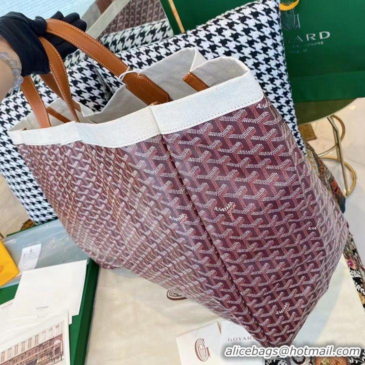 Famous Brand Goyard Mediterranee Tote Bag G2161 Burgundy