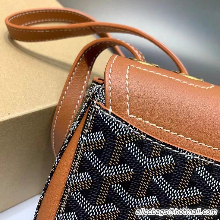 Classic Grade Goyard 233 Crossbody Bag G8960 Black And Tan