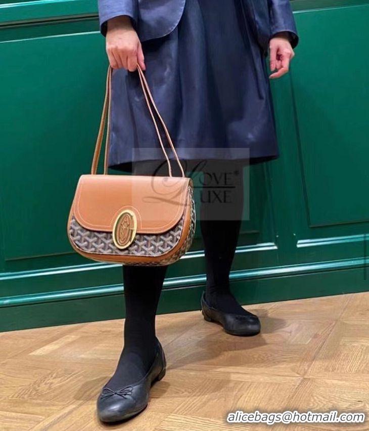 Classic Grade Goyard 233 Crossbody Bag G8960 Black And Tan