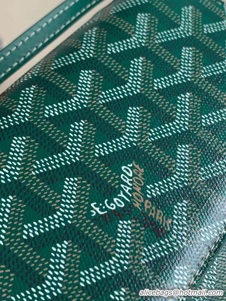 Top Grade Goyard Varenne Continental Wallet with Strap G20087 Green