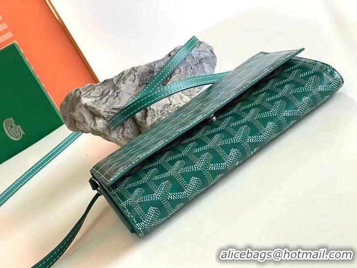 Top Grade Goyard Varenne Continental Wallet with Strap G20087 Green