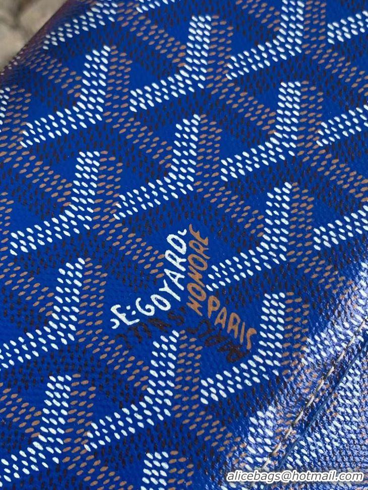 Grade Discount Goyard Varenne Continental Wallet with Strap G20087 Blue