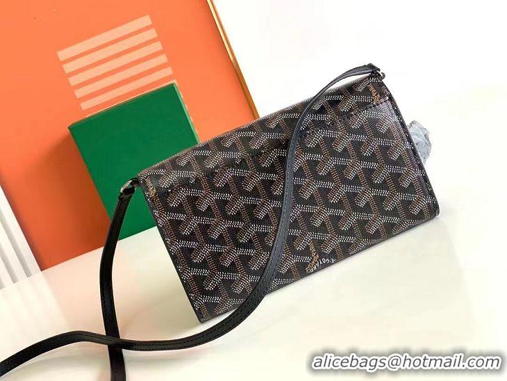 Discount Goyard Varenne Continental Wallet with Strap G20087 Black